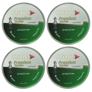 4x Chumbinho/Munição 5.5mm 125un Rifle Pointed 19.90gr