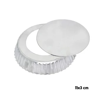 Forma Torta de Maçã Crespa com Fundo Falso - 11 x 3 cm - 1 unidade - Macedo - Rizzo