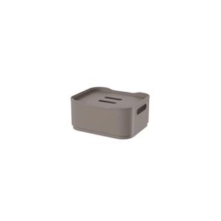Cesta Fit Com Tampa Pequena Warm Gray