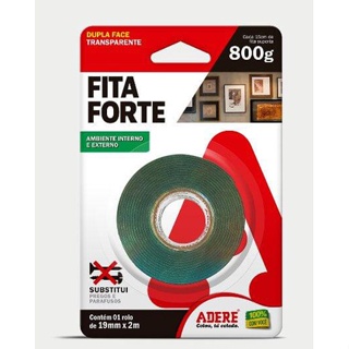 Fita Dupla Face Transparente 19mm x 2m Adere