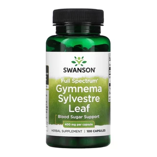 Folha Gymnema Sylvestre 400mg Swanson Full Spectrum 100Caps