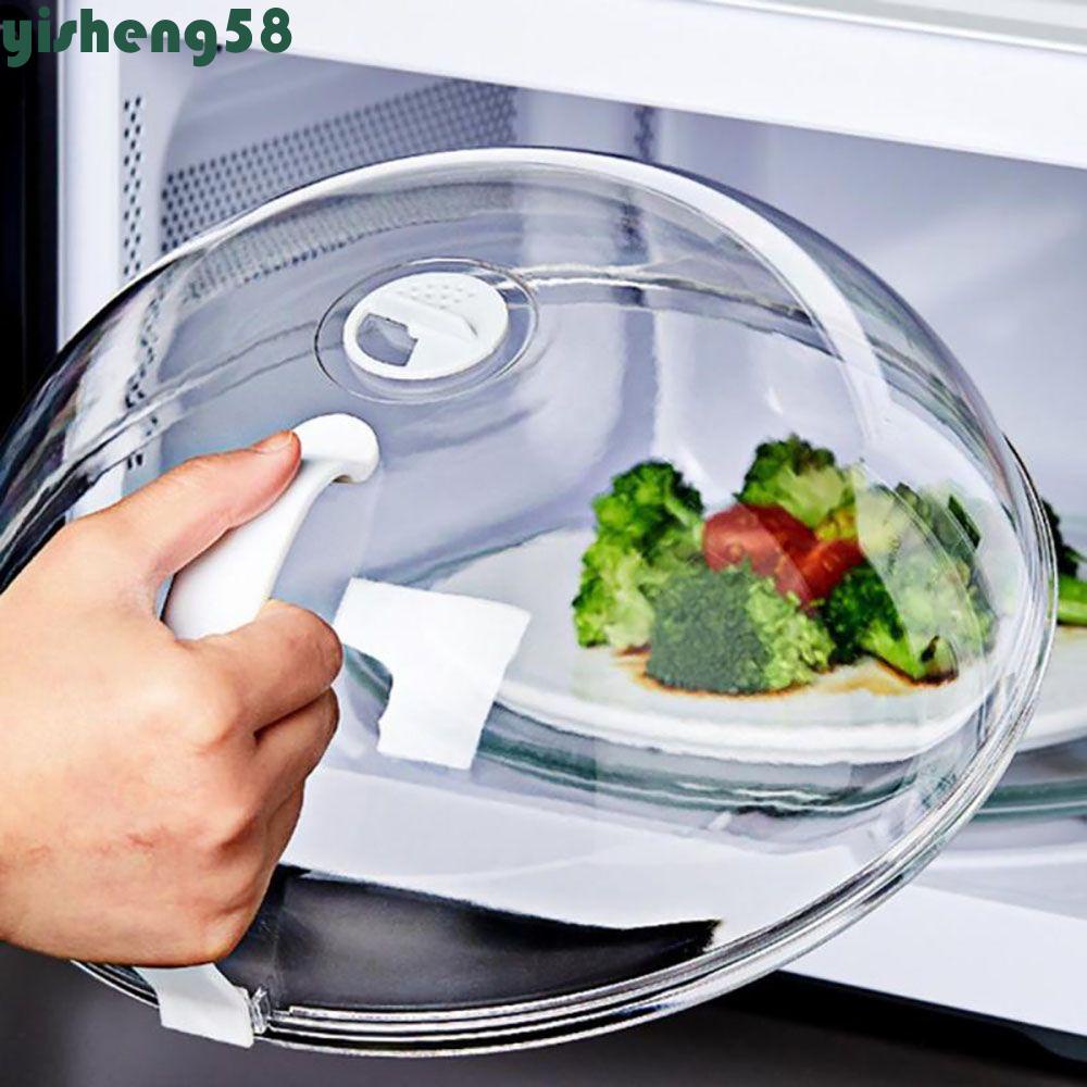 YISHENG Tampa De Placa De Microondas Proteção De Suprimentos De Cozimento Transparente Durável Com Respiros De Vapor Para Anti-Splatter Doméstica