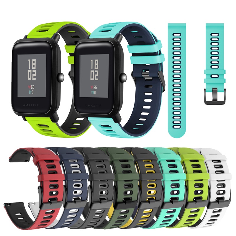 Pulseira Esportiva De 22mm 20mm De Silicone Para Huami Amazfit Bip 3 3pro S lite U Pro 5 5