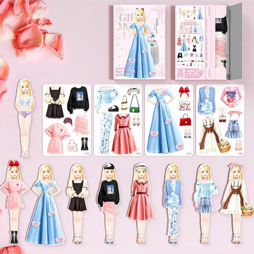 Kits De Vestir Bonecas Magnéticas, Boneca De Paper De Princesa Magnética,  Jogos De Vestir Magnéticos, Conjunto De Fantasias Para Meninas