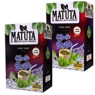 Erva Mate Para Tereré Menta Bruta Kit 2 Unids 500g Premium