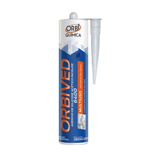 Adesivo de Silicone Orbived Multiuso Construção 280ml 250g 6400 Orbi