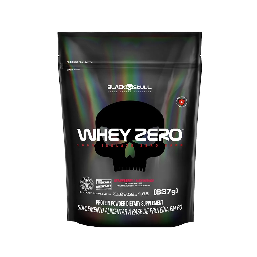 Whey Refil Zero Strawberry 837g – Black Skull