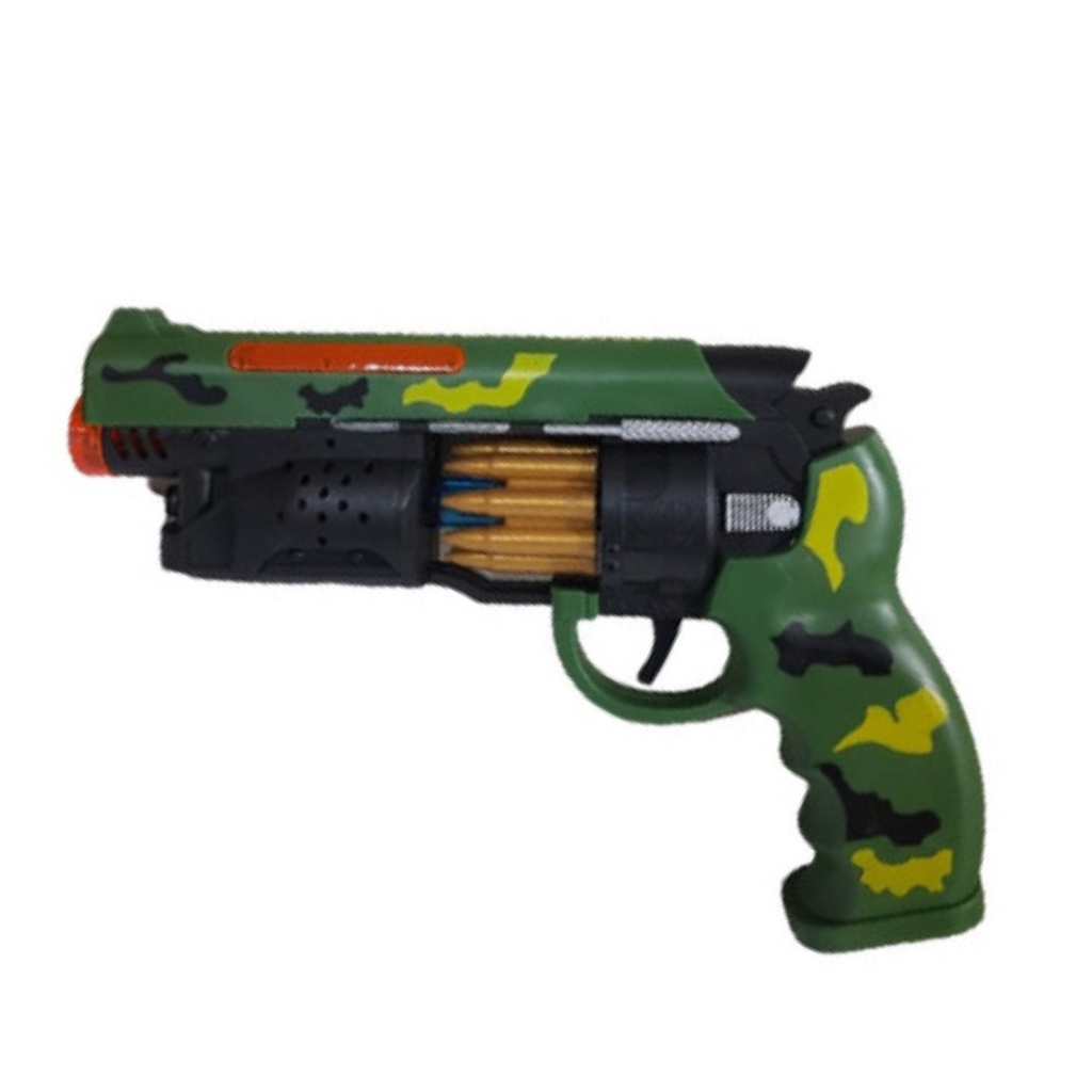 Armas De Brinquedo Revolver Pistola Lança Dardos Completos