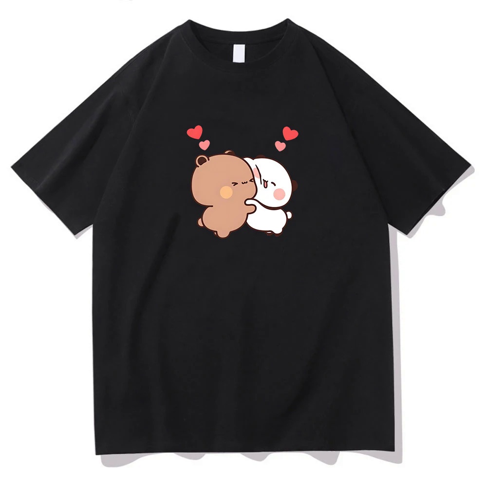 Urso panda bonito - preto & branco kawaii desenho animado cara de bicho  t-shirt