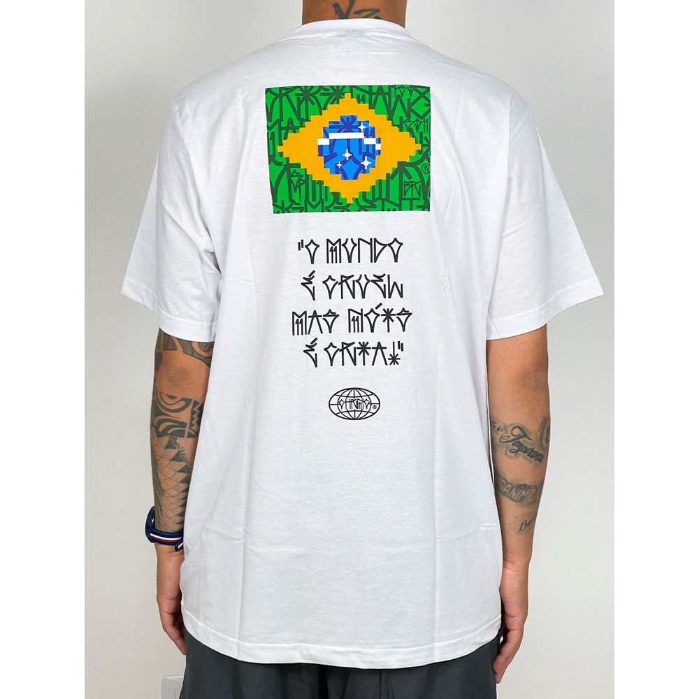 Camiseta Chronic Nóis é Cria Flag - Branca