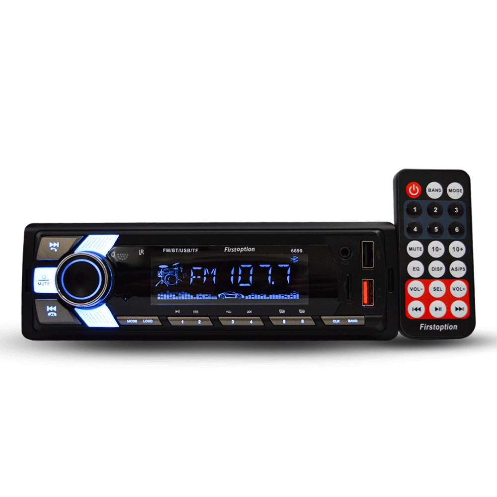 Mp3 Player Bluetooth Usb First Option 6699 7 Cores | Shopee Brasil