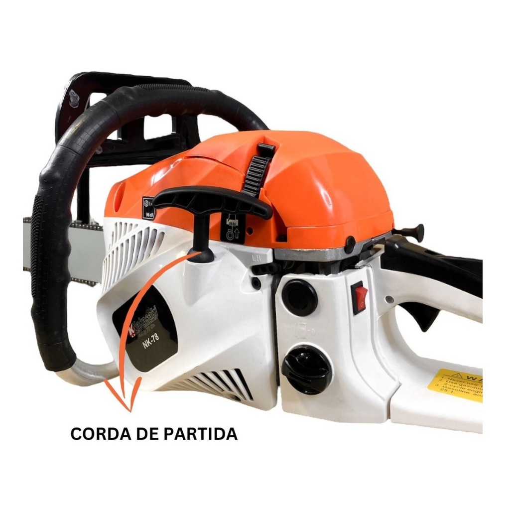 Motosserra Motoserra + Acessórios Motor A Gasolina 78cc Nakasaki