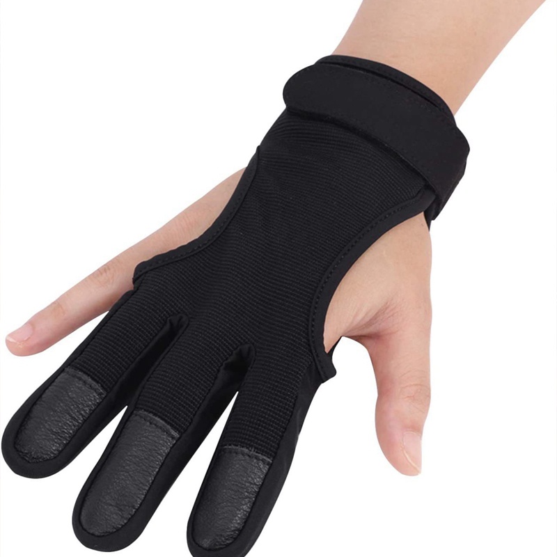 Luvas de Tiro com Arco e Flecha de Três Dedos Luvas Esportivas Luvas de Tiro com Arco e Flecha de Três Dedos Luvas de Tiro com Arco e Flecha Competitiva de Proteção das Mãos