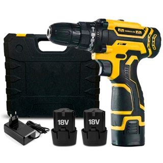 Parafusadeira Furadeira Impacto 18v Bivolt 2 Baterias Maleta