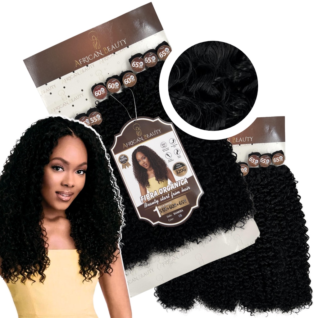 Cabelo Cacheado Orgânico Shakira African beauty 320 gramas | Shopee Brasil