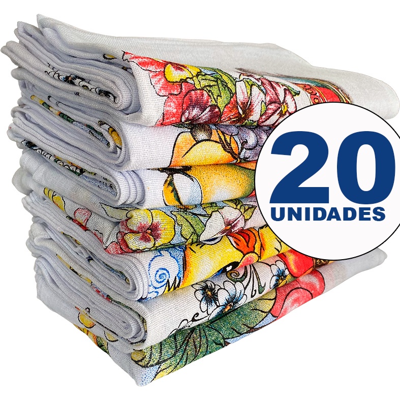 20 Panos De Prato Estampado Com Bainha Pano De Prato Atacado Com Bainha - Pano De Copa Estampado