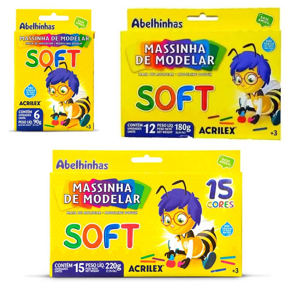 Massa De Modelar Soft - Acrilex | Shopee Brasil
