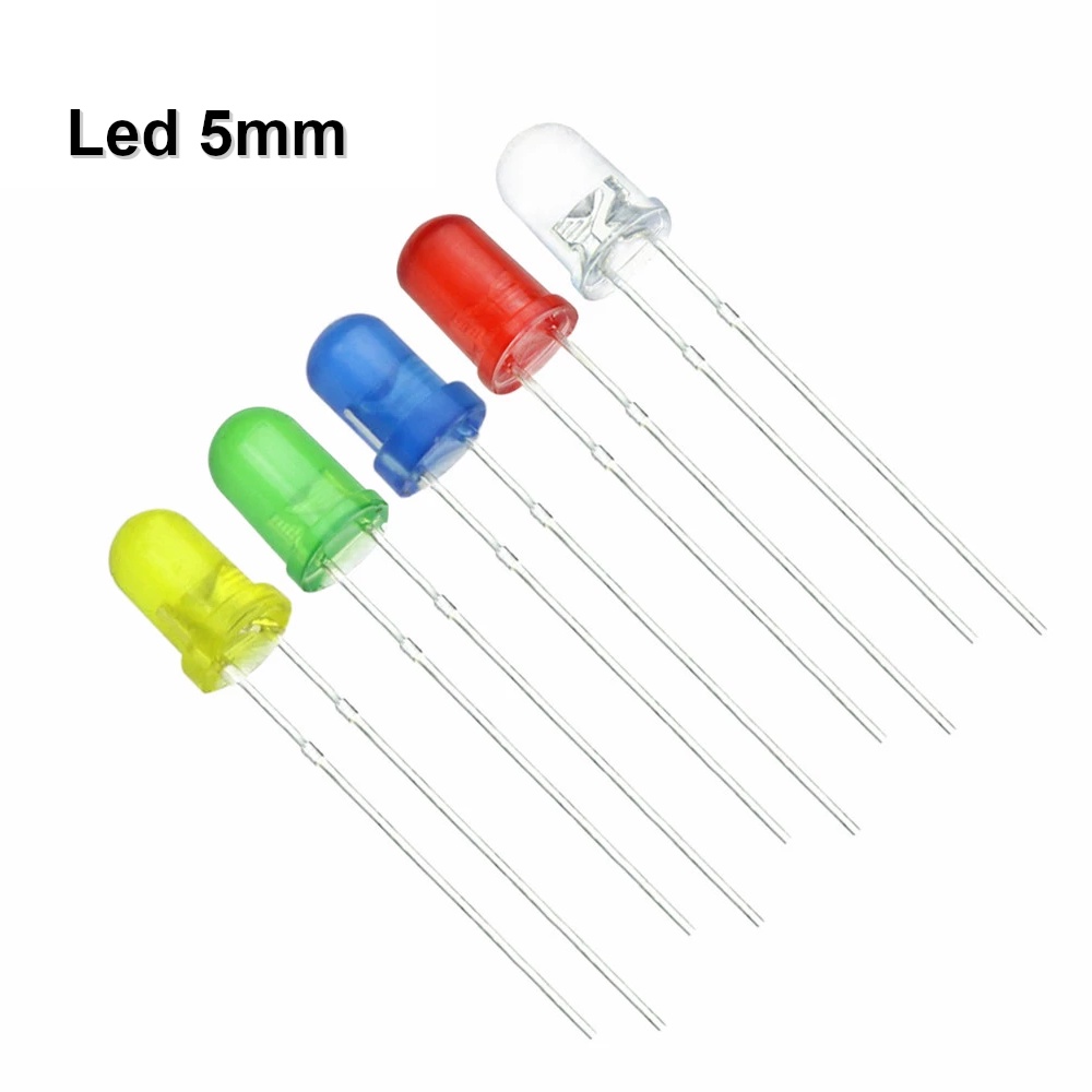 Kit 10x Leds Coloridos 5mm (5 Cores, 2 De Cada) para Protoboard Arduino ...