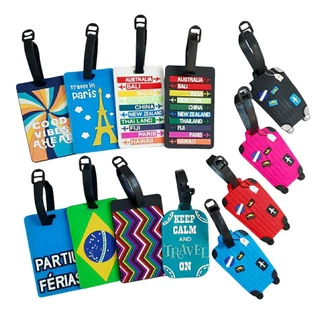 Kit 2 Tag Identificador Viagem Bagagem Mala Mochila Silicone