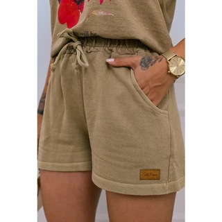 Shorts Feminino Moletom Estonado Verão Soltinho Bolsos