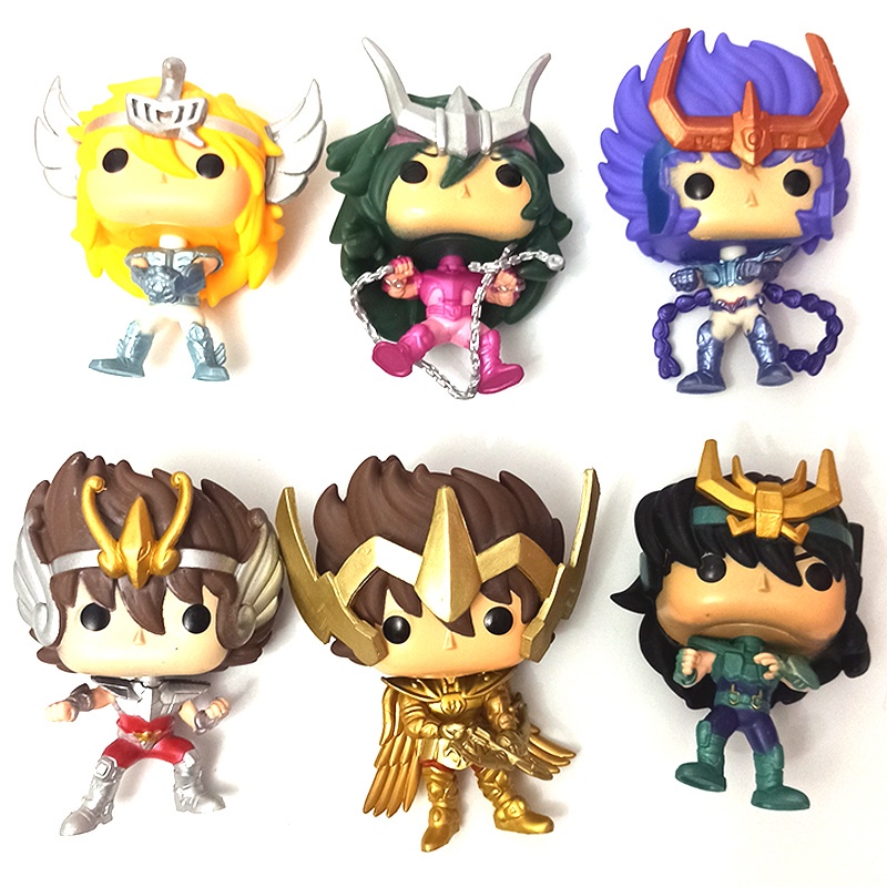 One Piece Saint Seiya Funko Pop Ação Figuras Shiryu Phoenix Ikki Hyoga Shun Aninme Dolls Brinquedos