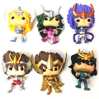 One Piece Saint Seiya Funko Pop Ação Figuras Shiryu Phoenix Ikki Hyoga Shun Aninme Dolls Brinquedos
