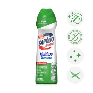 Limpador Multiuso Limao Cremoso Sapolio Radium Bombril 450Ml