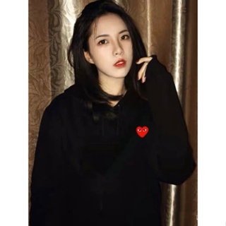 Homens Casais Mulheres Casais Vestem PLY Love Heart Hooded Sweatshirt Loose Pullover Jacket Collar Label+Tag