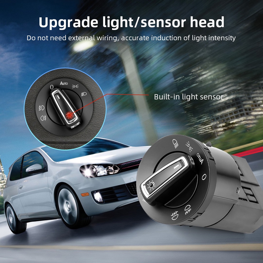 Auto módulo leve do sensor do interruptor 12V do farol para VW Golf 2004-2013 MK5 MK6