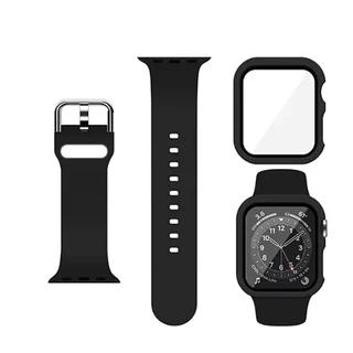 Capa de silicone para Apple Watch + Pulseira, pára-choques, vídeo, 40, 41, 42, 44, 45, 49