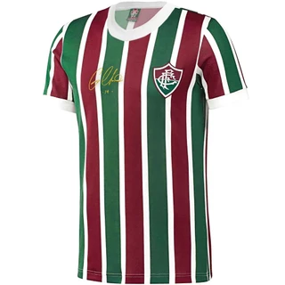 Camisa Fluminense Retrô Cano Juvenil Infantil Unissex