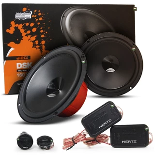 Kit Alto Falante 2 vias 160w 6 Polegadas Hertz Dsk 165.3 Som Automotivo Premium