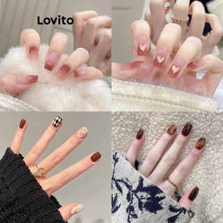Lovito Beauty Ins Y2K À Prova De Água 3D Relevo Ano Novo Chinês Unhas Artificiais Para Mulheres LBT01041