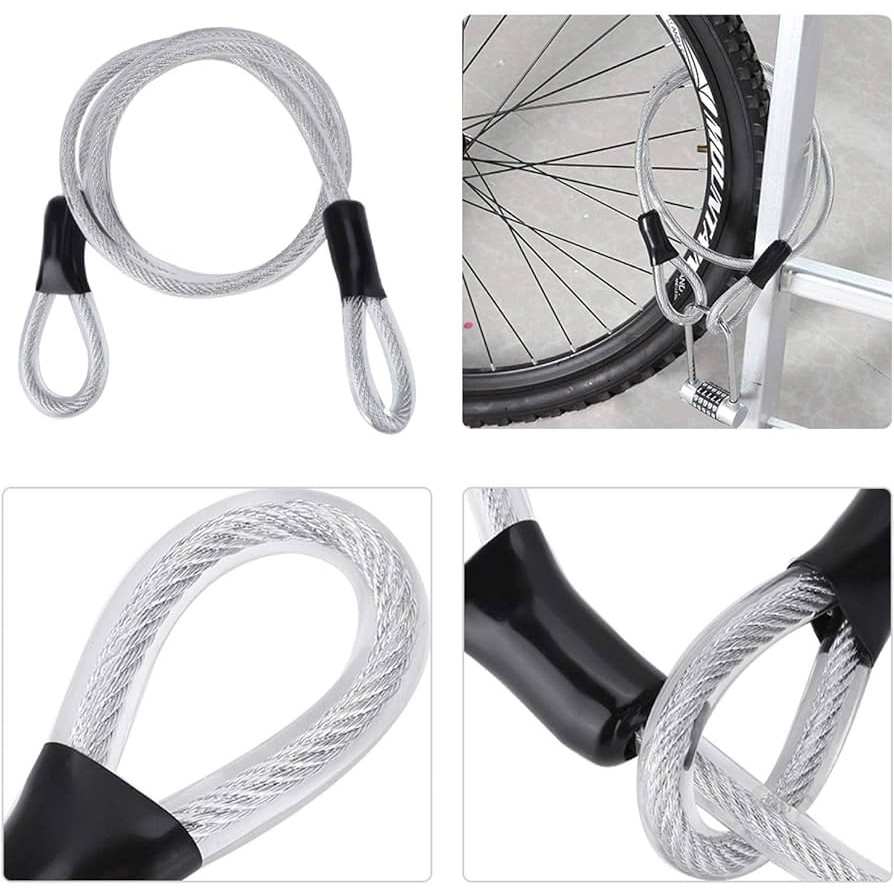 Cabo de Aço Moto Bike Grosso Original Pado Resistente 8mmx1m | Shopee ...