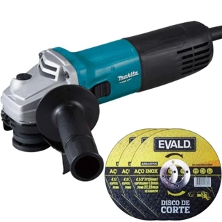 Esmerilhadeira Angular 4.1/2 POL 720W M9507B MAKITA com 3 Discos de Corte 4.1/2 POL EVALD em Oferta na Shopee