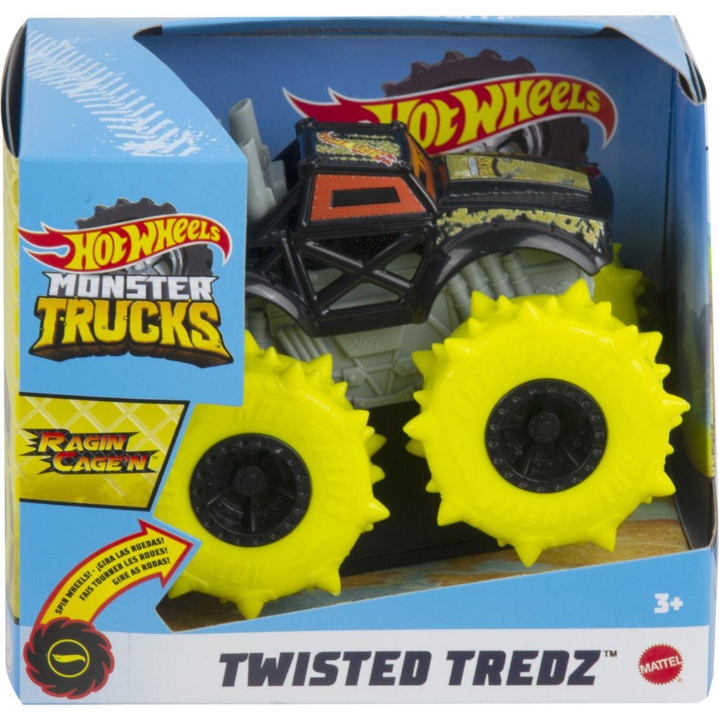 Carrinho Monster Trucks Twisted Tredz Hot Wheels Mattel Escala 1