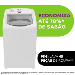 Máquina de Lavar Roupas 9Kg Consul CWB09AB | Ciclo Edredom, Dual Dispenser, Dosagem Extra Econômica, Branco