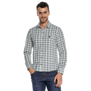 Camisa Masculina Viscolinho Polo Wear Azul Escuro