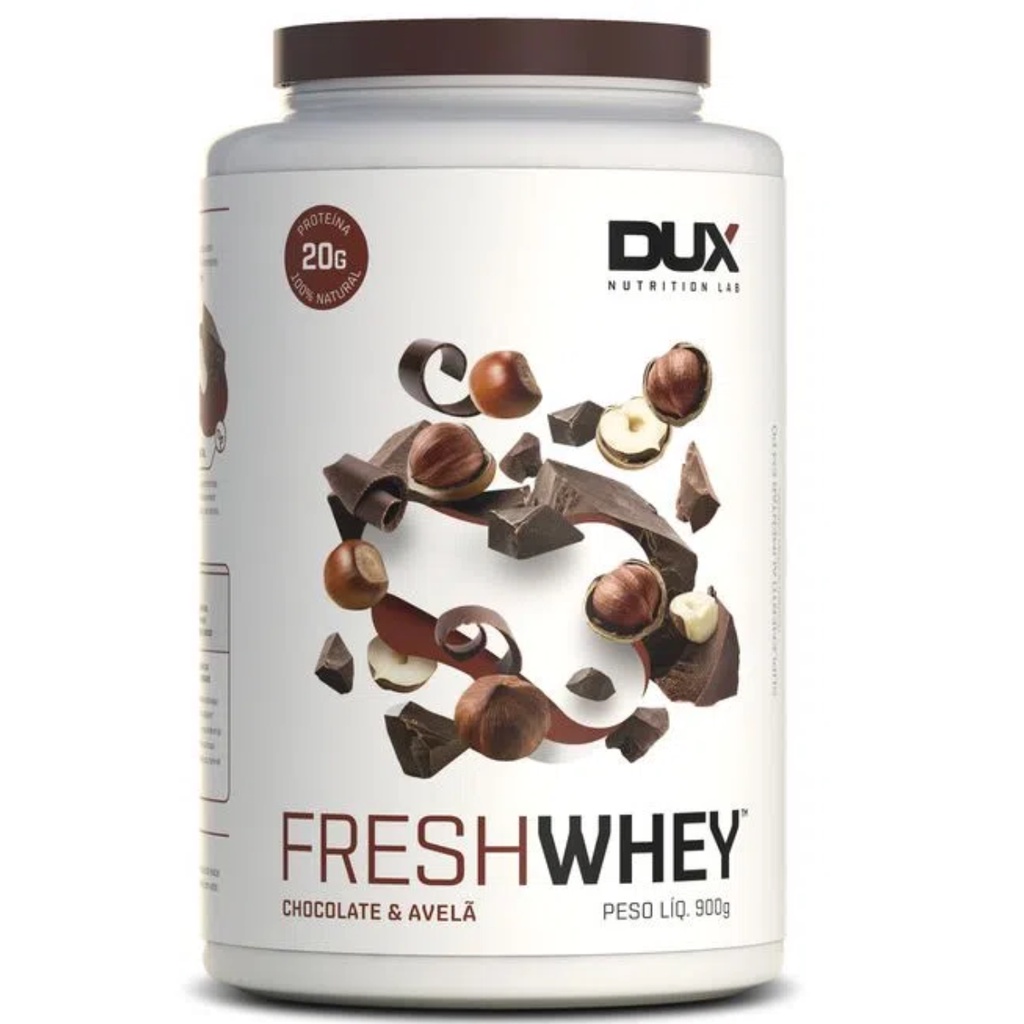 Fresh Whey Chocolate Belga e Avelã de 900g Dux Nutrition