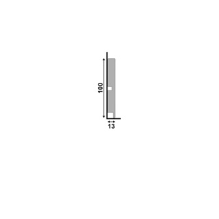 Rodapé 454 Branco Pecas Com 2,40Mts Rodapé 454 Poliestireno Branco com 2,40Mts