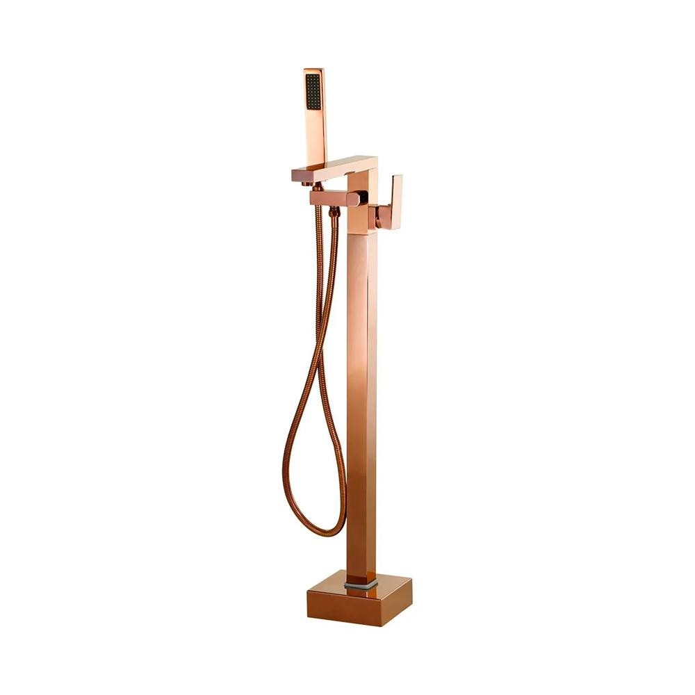 Misturador para banheira Monocomando de Piso Santa Maria Pingoo - Dourado rose
