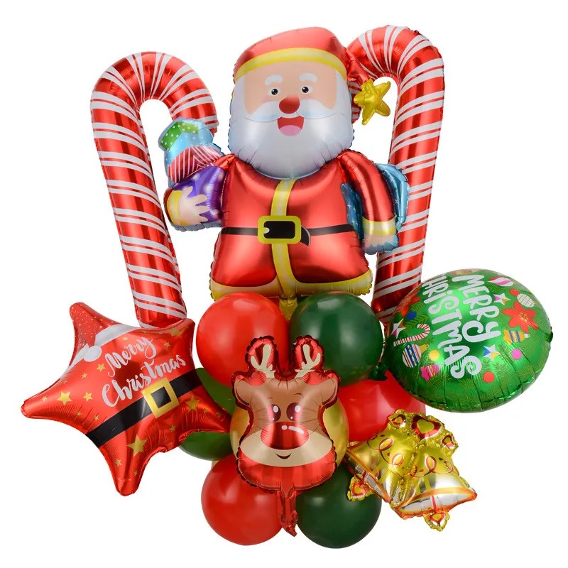 Kit Decoração Natal Balões Enfeites Natalinos Feliz Natal