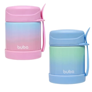 Pote Térmico Resistente Em Aço Inoxidável Com Talher Buba