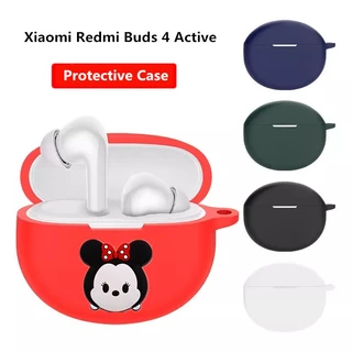 Capa Protetora Para Fone De Ouvido Redmi Buds 4 Active Silicone Wireless Bluetooth Earbuds Caixa De Carregamento De Fones Com Gancho