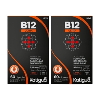 Katigua Vitamina B12 Ultra Suplemento Alimentar C/30 Cápsulas Gelatinosas - Kit C/2