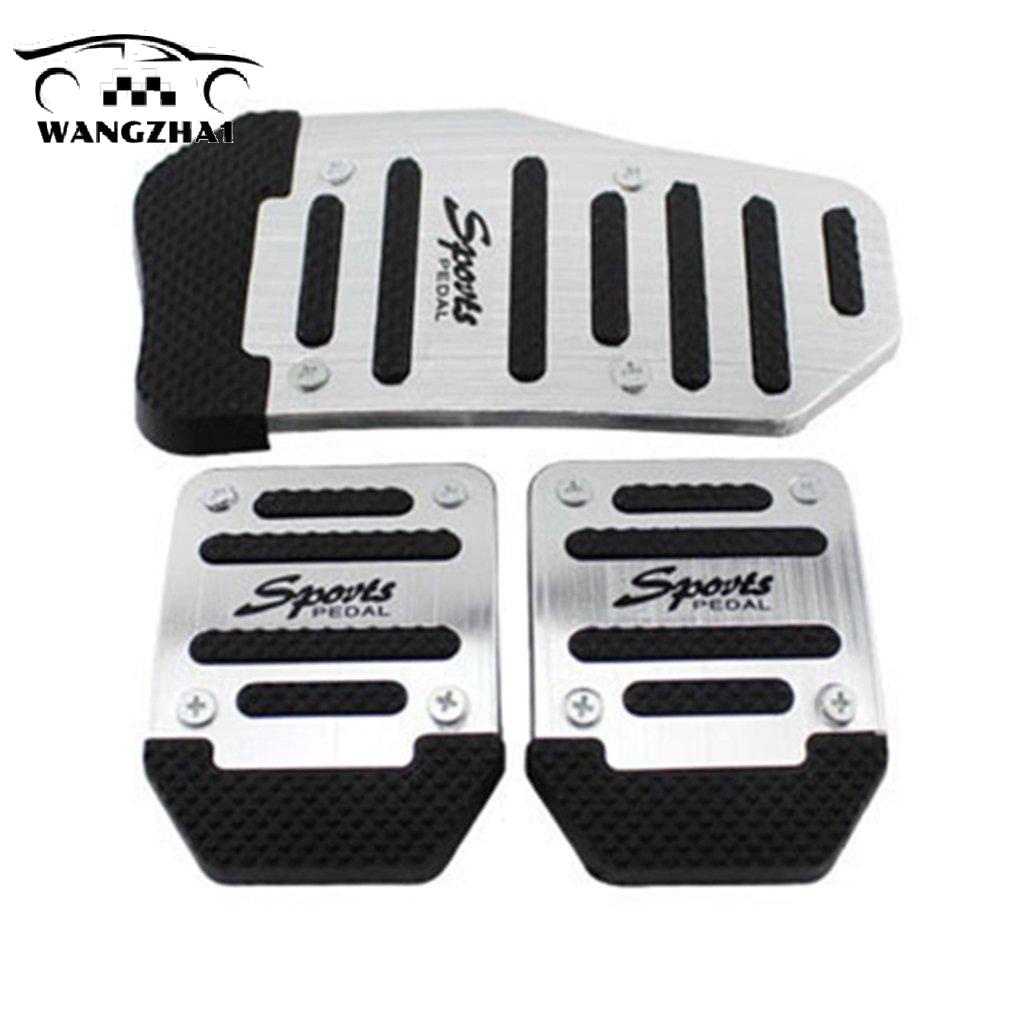 Pedal universal de alumínio para carro, transmissão manual antiderrapante, acelerador de embreagem e freio de carro, liga antiderrapante