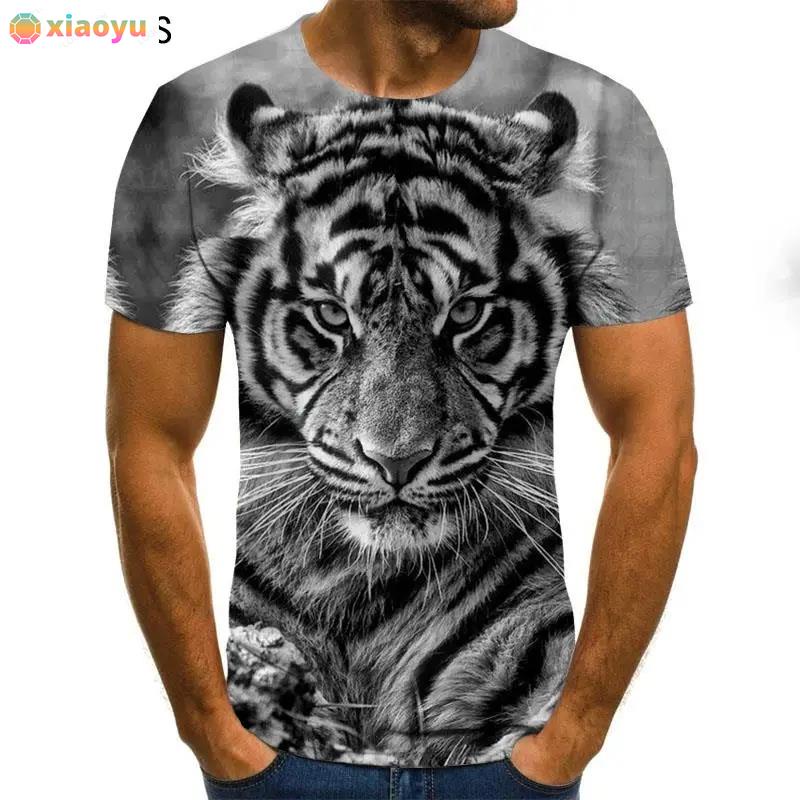 O rei dos animais tigre 3d impresso novo verão casual rua hip-hop
