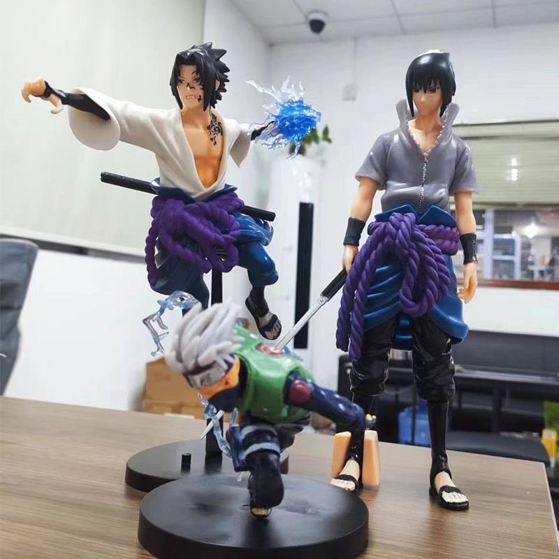 Figura De Ação Anime Naruto Kakashi Sasuke Uchiha Coleção De Modelos De Brinquedos