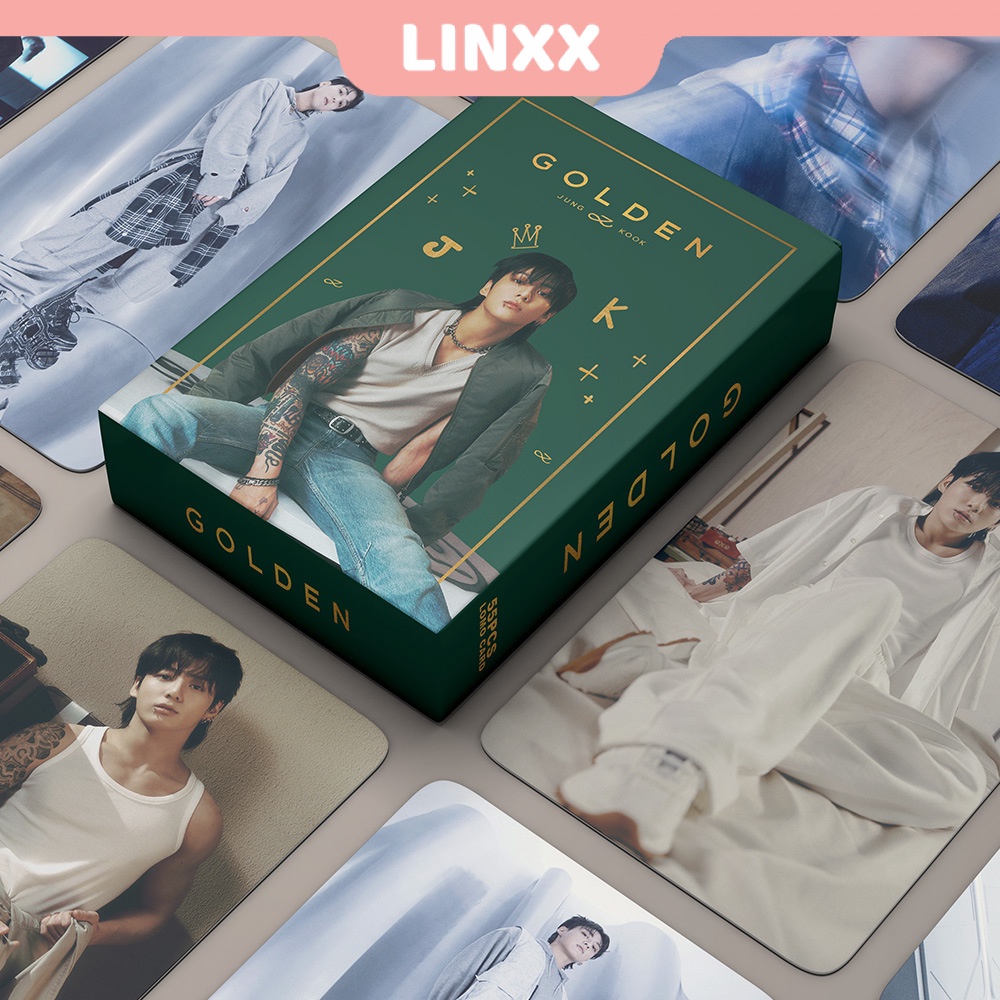 LINXX 55 Pcs Jungkook GOLDEN Álbum Ouro Lomo Card Kpop Photocards