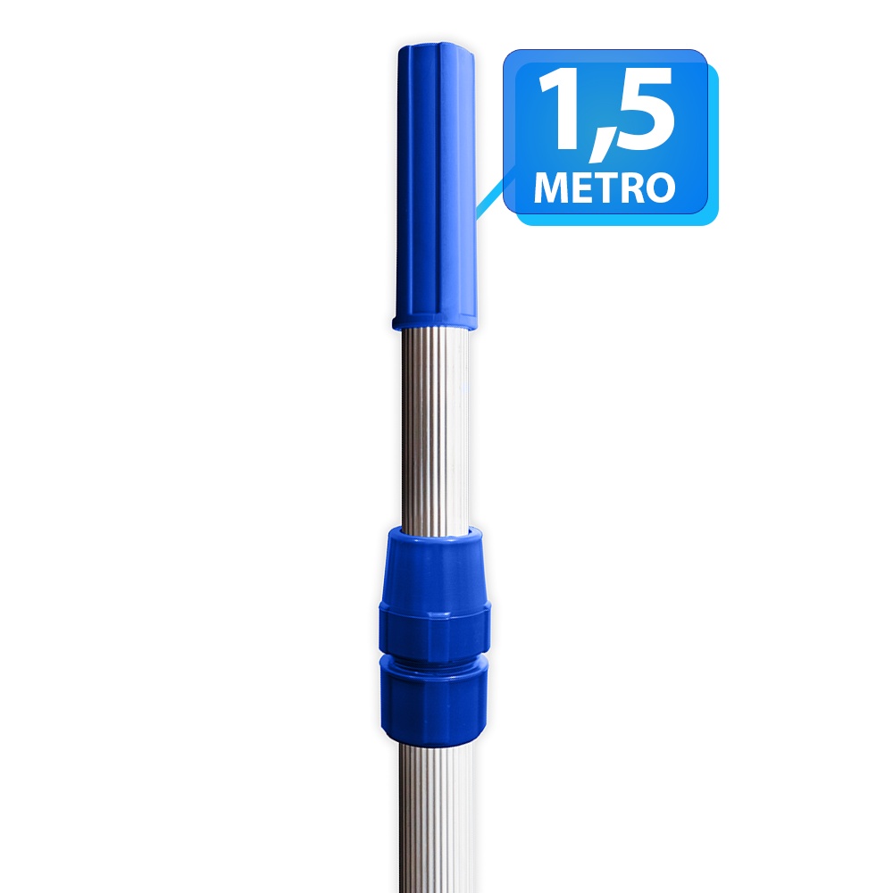 Cabo Telescópico Alumínio Extensor Para Acessórios Limpeza de Piscina Spas 1,5m